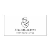 Minimalistische Geboorte Doula Logo - Zwangerschap Rubberstempel (Afrduk)