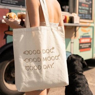 Minimalistische Gedempte Beige Hondenliefhebber Ty Tote Bag