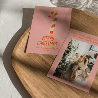 minimalistische geïllustreerde Christmas Snoep Ba Feestdagenkaart