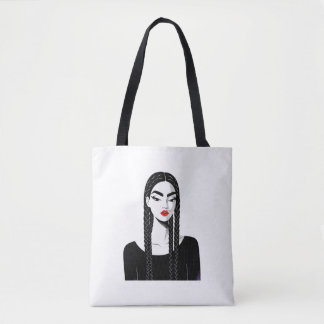 Minimalistische Geïllustreerde Tote Tas voor Vrouw