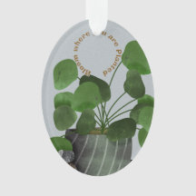 Minimalistische Geldplant - Acrylen Ovaal Ornament