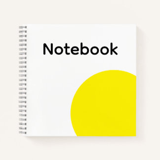 Minimalistische Gele Cirkel Notitieboek
