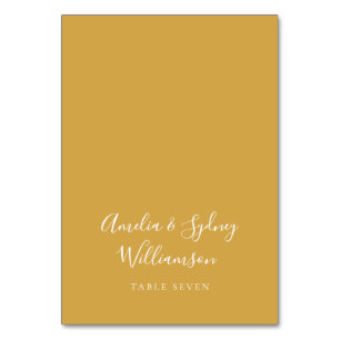 Minimalistische gele script aangepaste naam plaats kaart