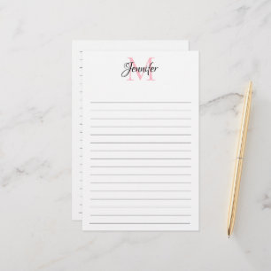 Minimalistische Gelinieerde Gepersonaliseerde Mono