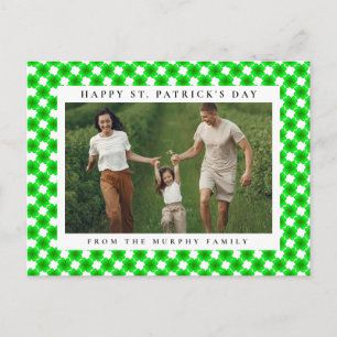 Minimalistische geluksbrengende klaver St. Patrick Feestdagenkaart