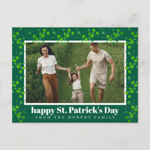 Minimalistische geluksbrengende klaver St. Patrick Feestdagenkaart