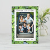 Minimalistische geluksshamrock St. Patrick's Day F Feestdagenkaart (Staand voorkant)