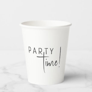 Minimalistische genderneutrale verjaardagsfeesttij papieren bekers