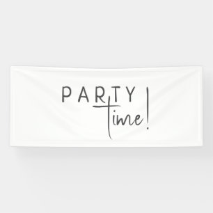 Minimalistische genderneutrale verjaardagsfeesttij spandoek