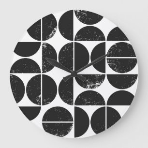 Minimalistische geometrie: Scandinavische halve ci Grote Klok