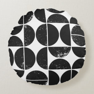Minimalistische geometrie: Scandinavische halve ci Rond Kussen