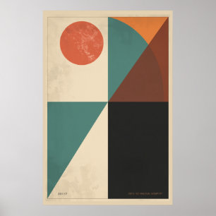 Minimalistische geometrische Abstracte vectorkunst Poster