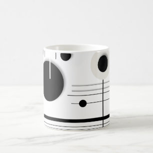 Minimalistische geometrische cirkel symfonie lijne koffiemok