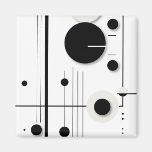 Minimalistische geometrische cirkel symfonie lijne magneet