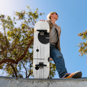 Minimalistische geometrische cirkel symfonie lijne skateboard