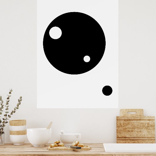 Minimalistische geometrische cirkels kunst | Moder Poster (Keuken)