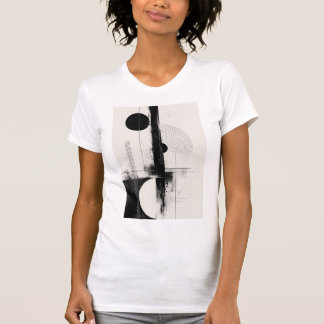 Minimalistische Geometrische Contrast T-shirt