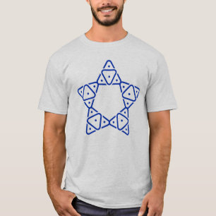 Minimalistische geometrische Davidster-kunst T-shirt