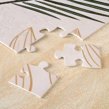 Minimalistische geometrische en botanische puzzel 