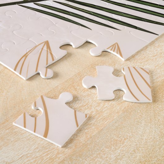 Minimalistische geometrische en botanische puzzel  (Zijkant)