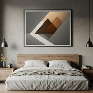 Minimalistische Geometrische Gelaagde Abstracte Ku Poster