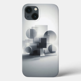 Minimalistische geometrische glazen telefoonhoes - iPhone 13 hoesje
