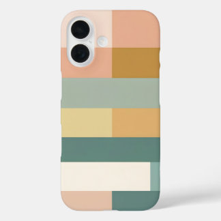 Minimalistische geometrische kleurblok iPhone-hoes iPhone 16 Hoesje