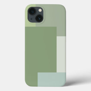 Minimalistische geometrische kleurblok Sage Green  iPhone 13 Hoesje