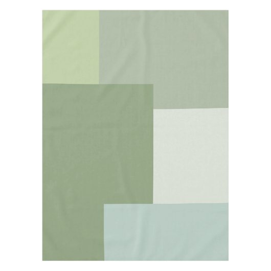 Minimalistische geometrische kleurblok Sage Green Tafelkleed (Voorkant)