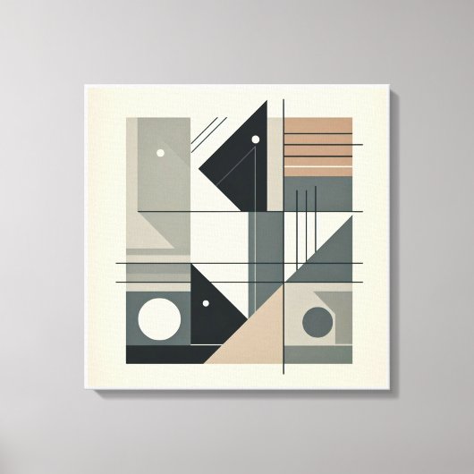 Minimalistische geometrische kunst canvas afdruk (Voorkant)