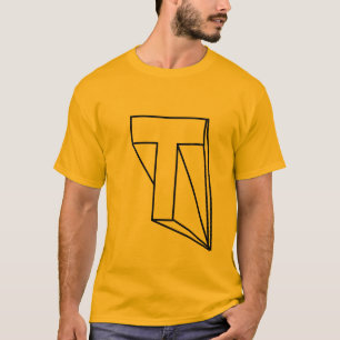 Minimalistische geometrische lijn kunst grafische  t-shirt