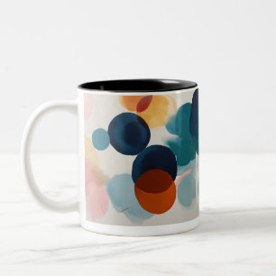 Minimalistische geometrische patronen - tweetonige tweekleurige koffiemok