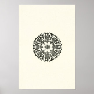 Minimalistische geometrische schetskunst poster