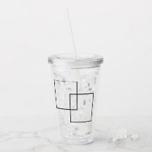 Minimalistische geometrische vierkanten acryl tumb