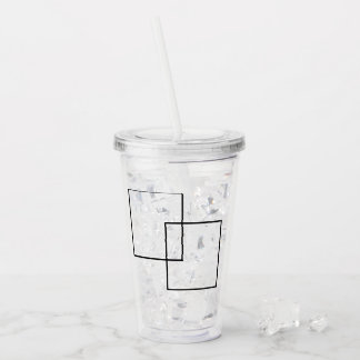 Minimalistische geometrische vierkanten acryl tumb drinkbeker