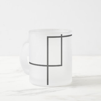 Minimalistische geometrische vierkanten matglas koffiemok