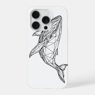 Minimalistische Geometrische Wal Foonhoes iPhone 15 Pro Hoesje