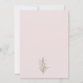 Minimalistische Geometrische Wilde Bloem Baby Show Kaart (Achterkant)