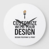 Minimalistische gepersonaliseerde bedrijf gebrandm grote klok (Voorkant)