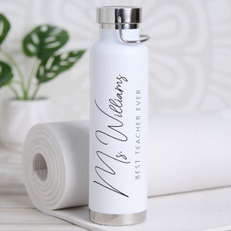 Minimalistische gepersonaliseerde beste leraar ooi waterfles