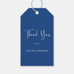 Minimalistische Gepersonaliseerde Levendig Blauwe  Cadeaulabel