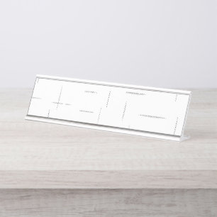 Minimalistische gepersonaliseerde mapset bureau naambordje