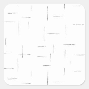 Minimalistische gepersonaliseerde mapset vierkante sticker