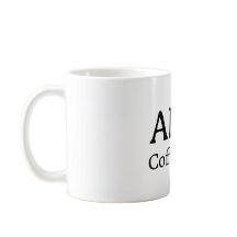 Minimalistische gepersonaliseerde naam koffiemok