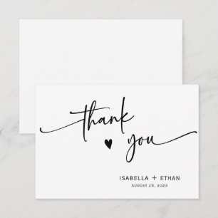 Minimalistische Gepersonaliseerde Trouwdag