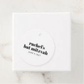 Minimalistische gepersonaliseerde zwarte witte vle bedankjes labels (In situ)