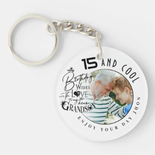 Minimalistische geschenken voor kleinzoon sleutelhanger