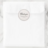 Minimalistische geschulpte rand bedanklabel ronde sticker (Tas)