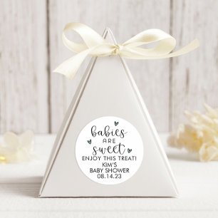 Minimalistische Geslacht Neutrale baby's zijn lief Ronde Sticker