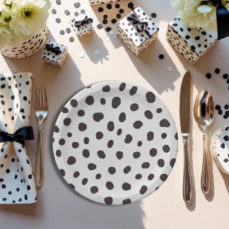 Minimalistische Geslachtsneutrale Chic Dalmation Papieren Bordje